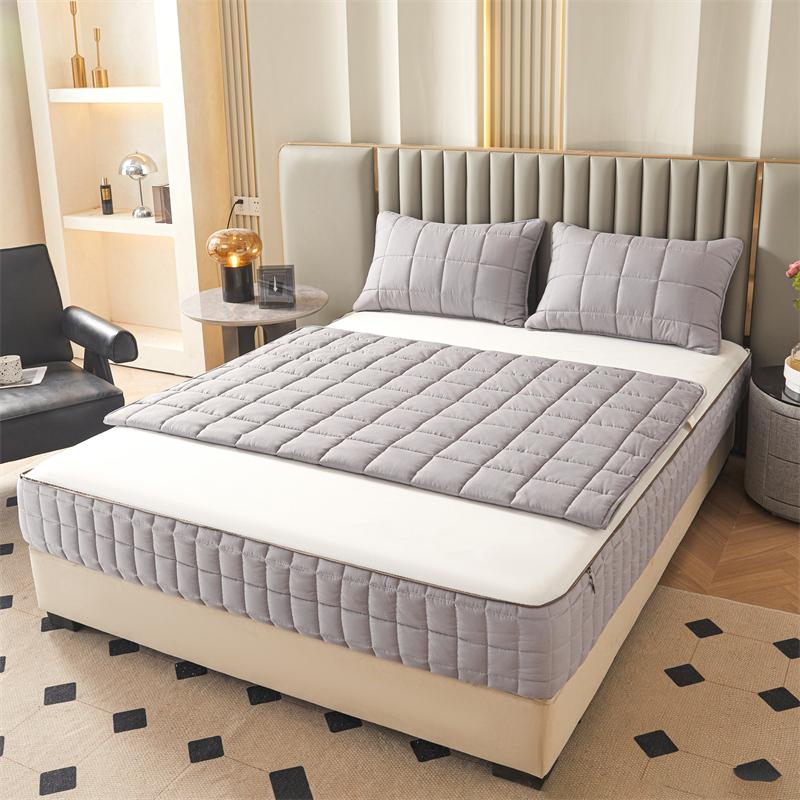 Thicken 5-Sides Bed Fitted Sheet Full Enclosed Mattress Cover with Zipper Quilted Bedding Protector Dust-Proof Soft Mattress Pad