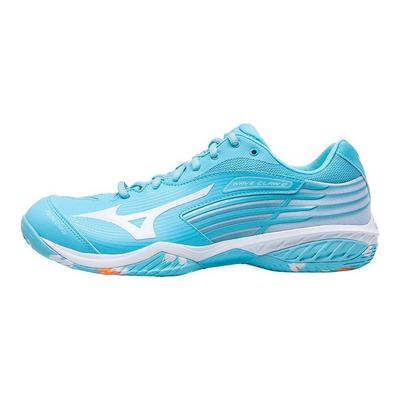 Wave Claw 2 Langlebige Rutschfeste Low-Top Badmintonschuhe Unisex-Schuhe Blau Weiß Orange 71GA211011