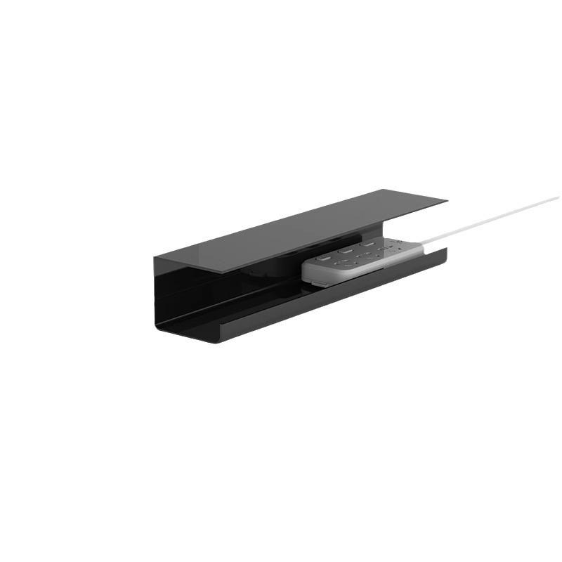 Podstolní organizér kabelů - Bezvrtací vedení kabelů s držákem napájecí lišty a stahovacími páskami