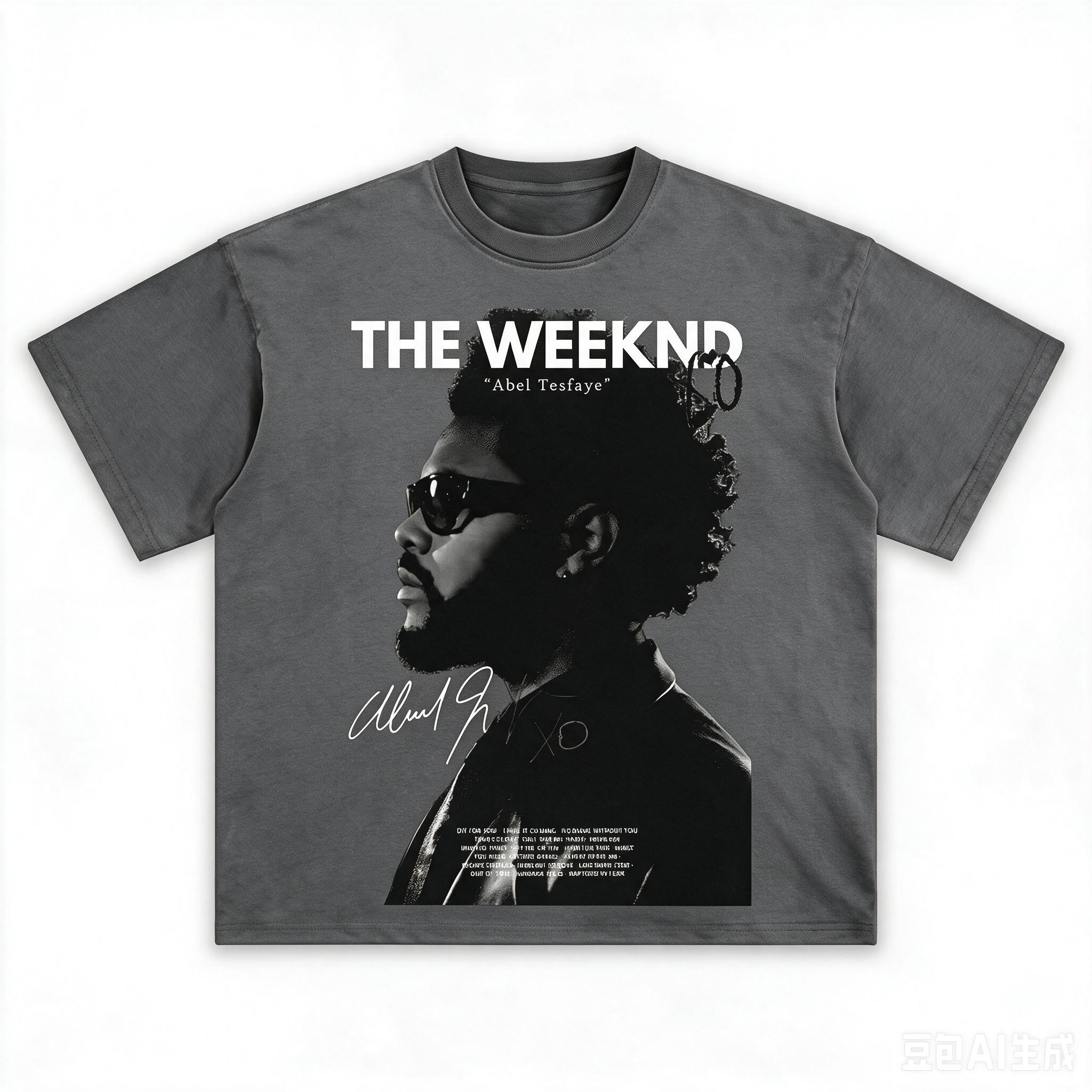 The Weeknd Abel Tesfaye Retro Musik T-Shirt Herren Damen Vintage R&B Künstler Kurzarm High Streetwear Harajuku Bequeme Damen Herren Kleidung M