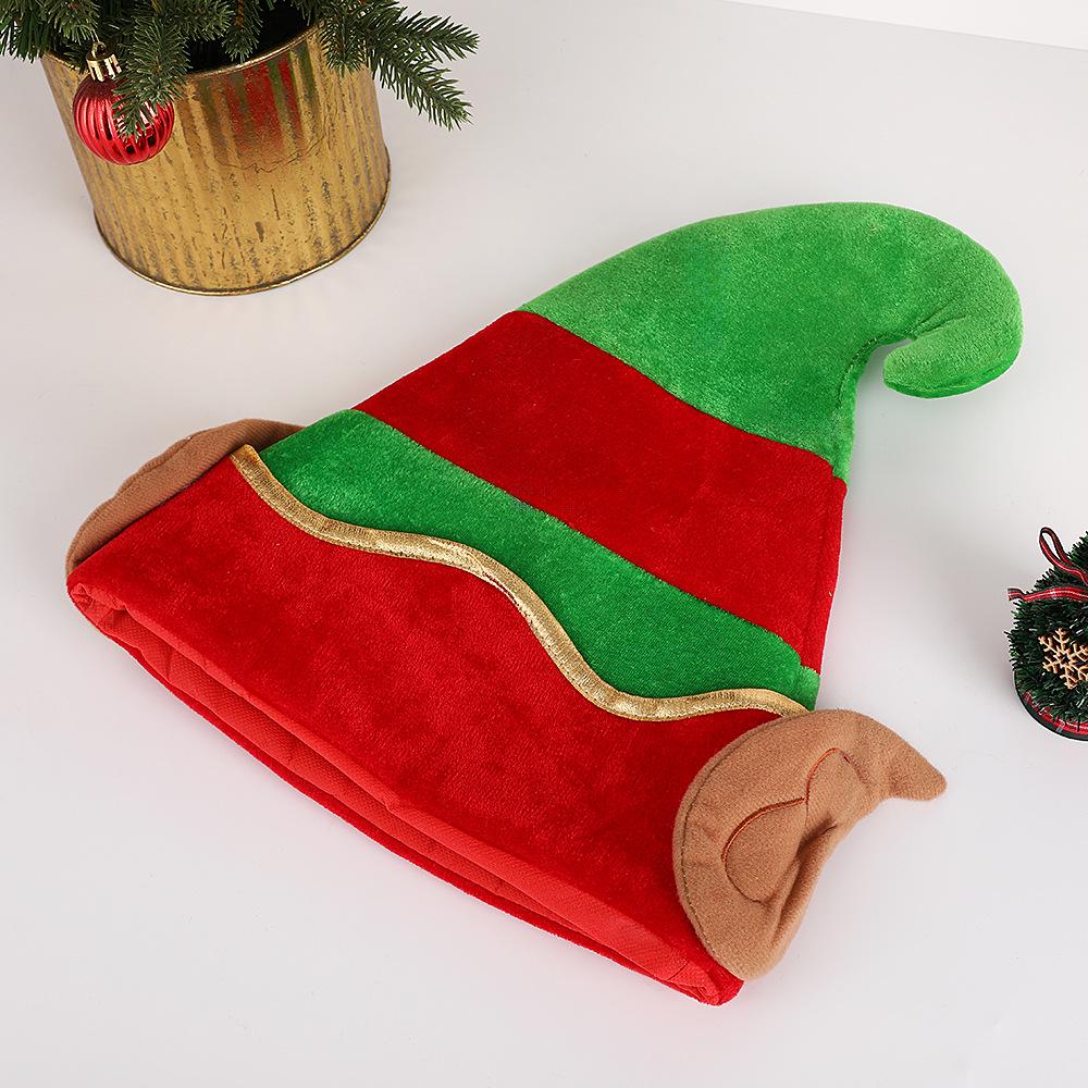 Thickened Elf Hat with Christmas Bell and Curved Horn for Pets
