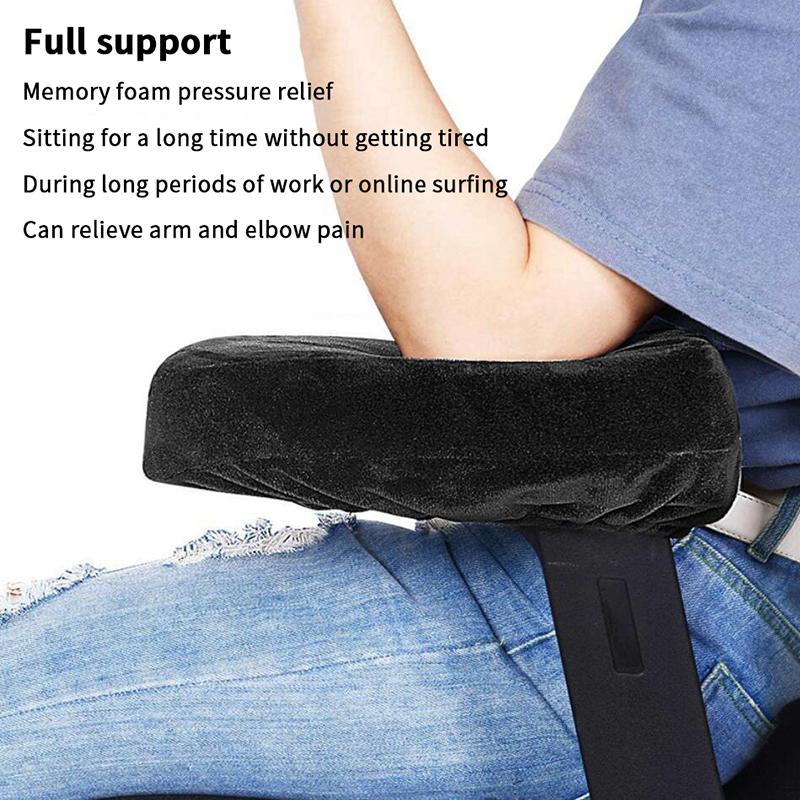 1/2PCS 4-Color Velvet Sponge Office Chair Accessory, Armrest Covers for Comfortable Elbow and Forearm Support