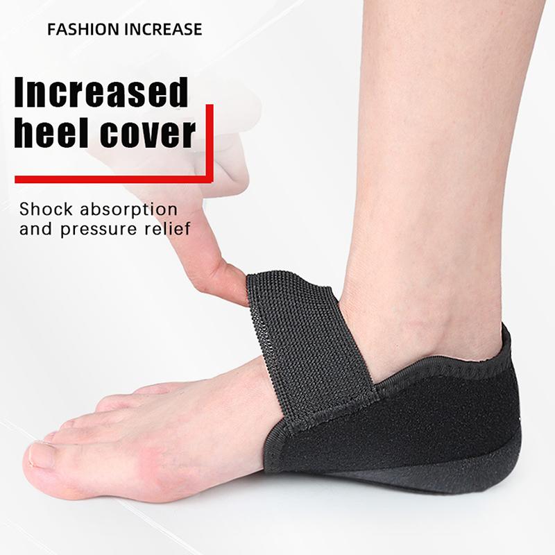 1-3Cm Invisible Height Increase Silicone Socks Gel Heel Pad Orthopedic Arch Support Heel Cushion Soles Insole Foot Unisex