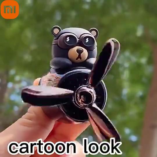 

Автомобильный освежитель воздуха Xiaomi, зажим для духов, медведь-пилот, моделирование автомобиля, ароматерапия, светодиодный вентилятор, диффузор аромата, автомобильное украшение