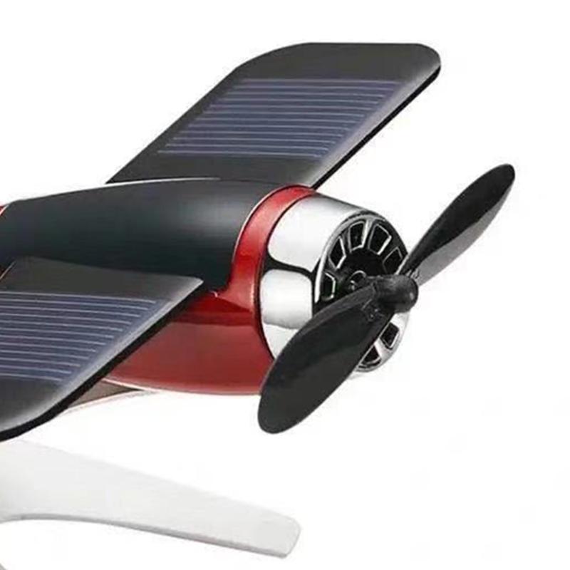 Dashboard Aircraft Ornament Solar Rotation Car Air Freshener Aromatherapy Diffuser Perfume Decoration for Office Home