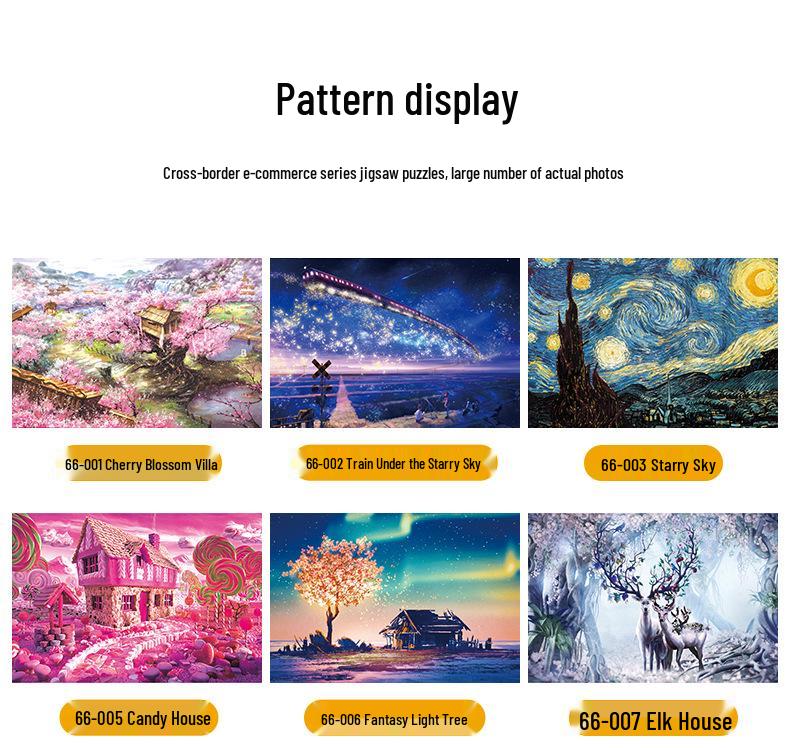 Challenging 1000-Piece Anime Landscape Puzzle: Adult Stress Relief Commemorative Edition