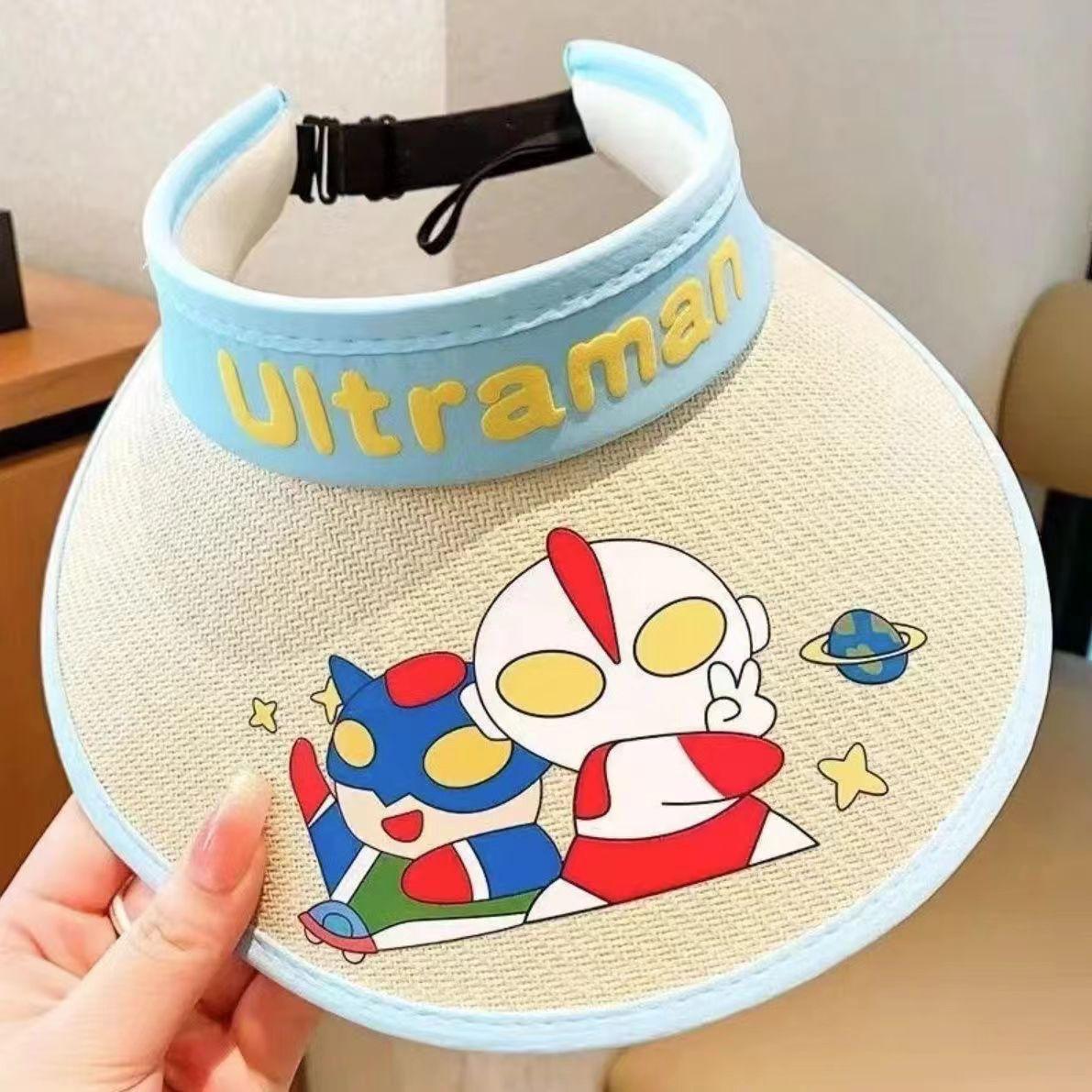 

Летняя новая детская шапка с рисунком из мультфильма Ультрамен соломенная шляпа с пустым верхом солнцезащитная шляпа регулируемая шляпа для мальчиков