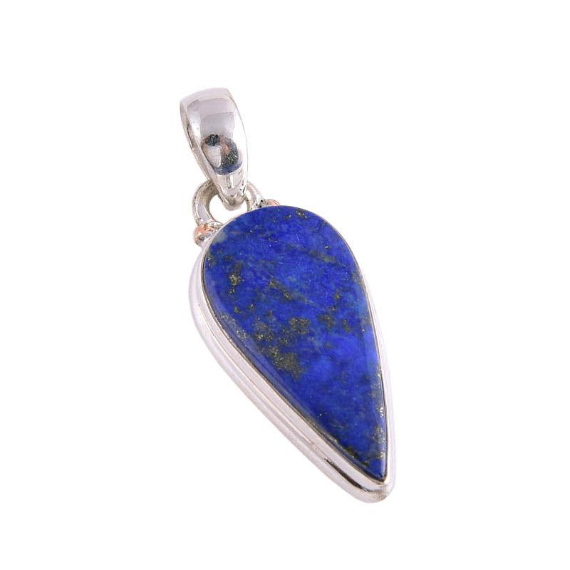 Natural Lapis Lazuli Gemstone Handmade 925 Solid Silver Gift Pendant 1.50" G4v89