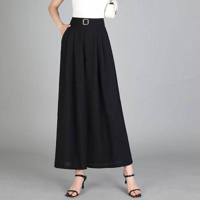 2026 Spring/Summer Elegant Plus Size Women's Wide-Leg Pants - Comfortable, Versatile, Multiple Colors Available