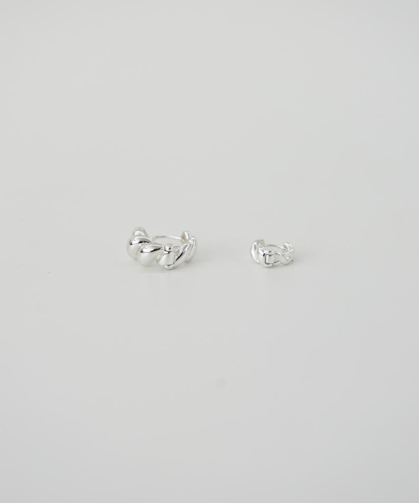 Febor Bloom Twist Earring(2 Sizes)_Silver