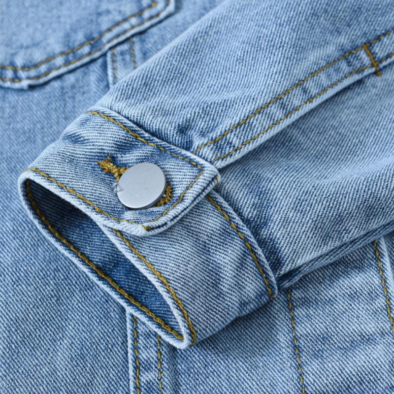 Spring and Autumn Retro Blue Denim Jacket Women's Loose Korean Version of The Large Size Trendy Top