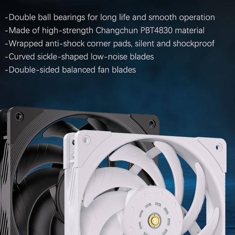Teucer T30 CO PST 14CM PC Case Fan Double Ball Bearing 400-2000rpm 12V/4Pin PWM MAX96.19CFM Gamer Computer Chassis Cooling Fan