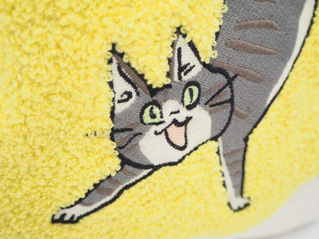 Kumamine Embroidered Tote Bag, Telephone Cat, GREAT