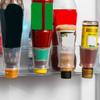 2 Pieces Multipurpose Fridge Door Mounted Storage Racks Portable Sturdy PP Materials for Home Organization Use