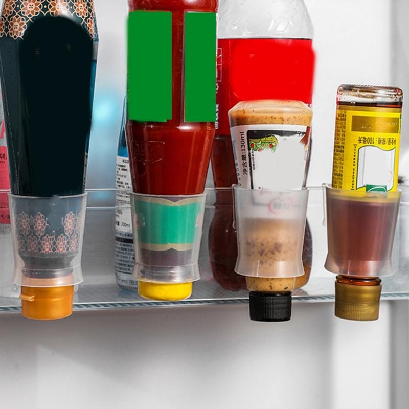 2 Pieces Multipurpose Fridge Door Mounted Storage Racks Portable Sturdy PP Materials for Home Organization Use