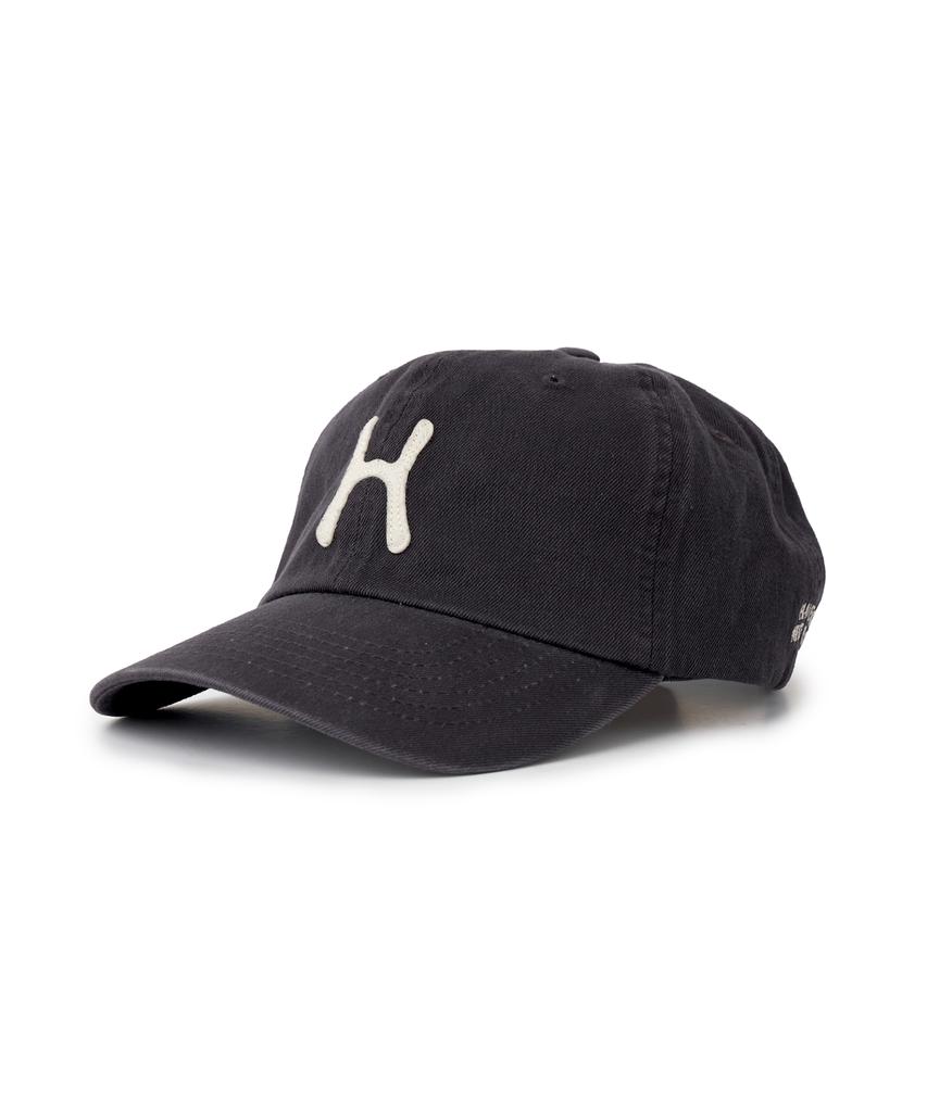 HELLO SUNRISE H Logo Cotton Ball Cap_Charcoal