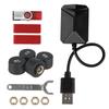 With 4 Sensors Wireless Transmission TPMS Tire Pressure Monitoring System Android Navigation Alarm System USB Android Car TPMS
