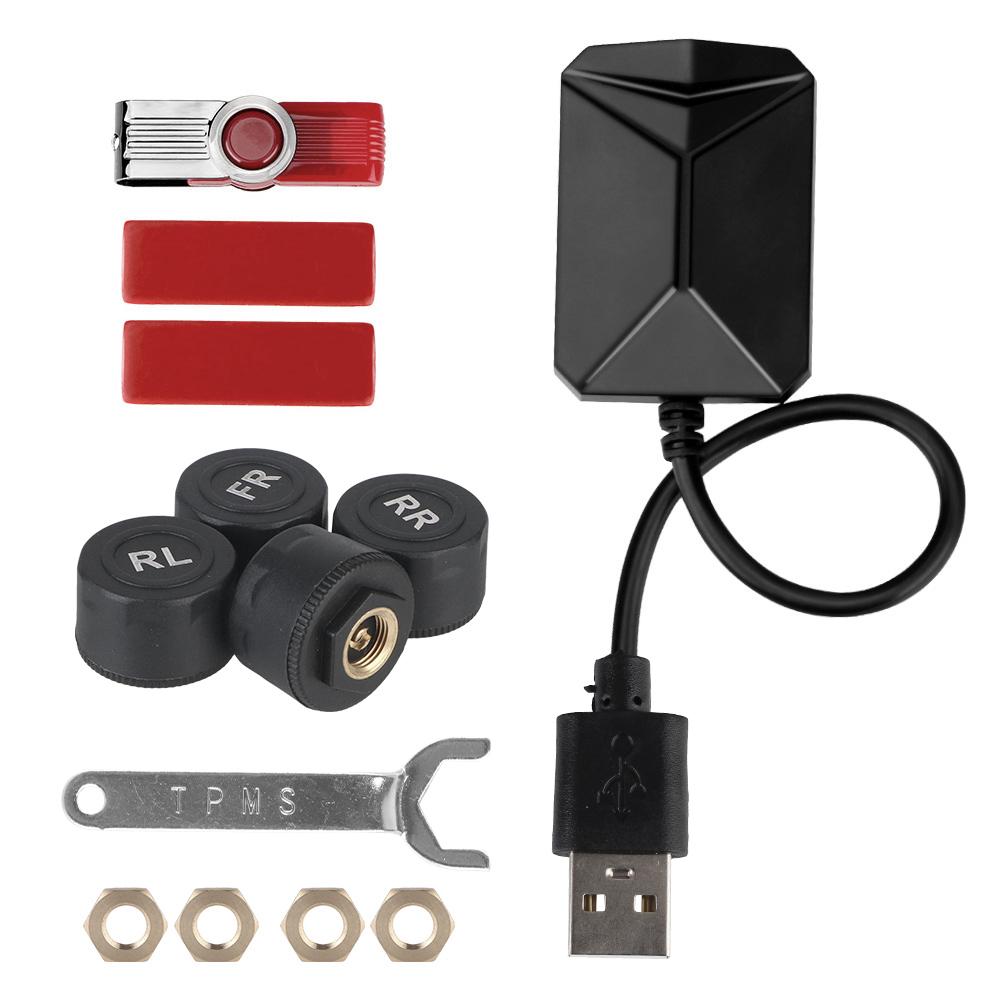 

Автомобильные аксессуары с 4 датчиками Система контроля давления в шинах Навигационная система Android Сигнализация USB Android Car TPMS Беспроводная передача TPMS External Sensors