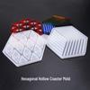 Hexagonal Epoxy Mold for DIY Crystal Coasters with Inner Triangle and Stripe Design