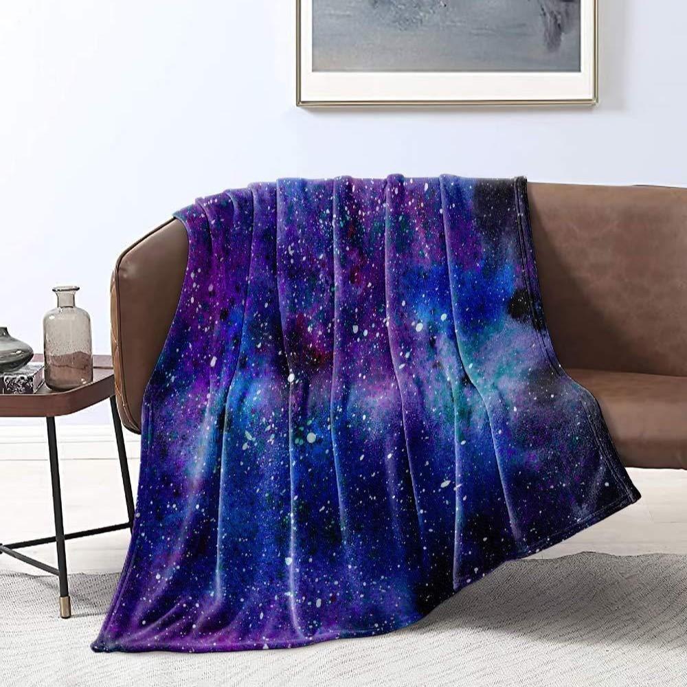 Dream Galaxy Flannel Mar Blanket Digital Printing Space Blanket Planet Sofa Blanket