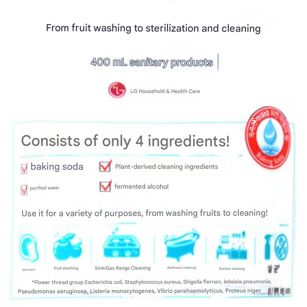 Kitchen Cleaning Essential 100% Baking Soda Soo(Water) 400ml X 2 Bottles