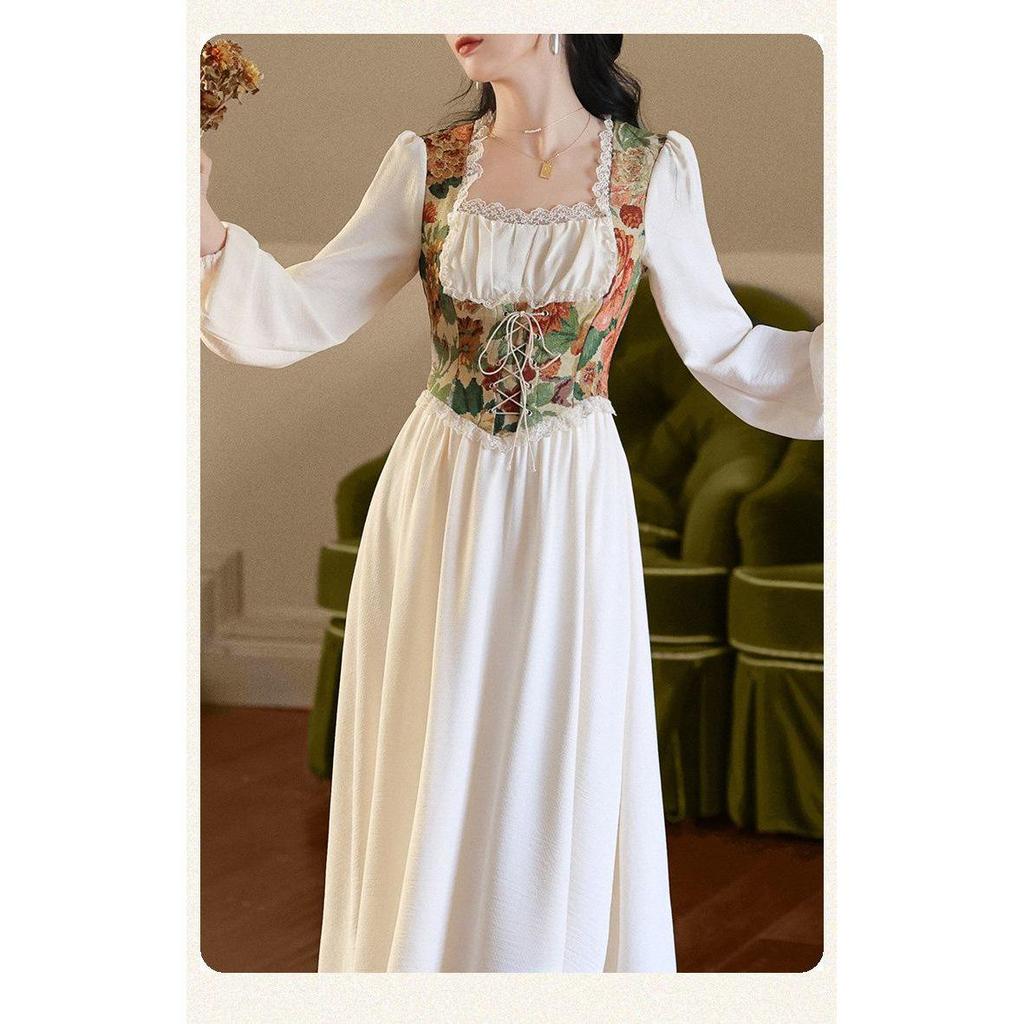 2025 Autumn/Winter French Lace Casual Sweet Princess Dress