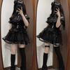 Japanese Kawaii Lolita Lace Patchwork Blouses Summer Women Harajuku Single Breasted Sweet Shirts Summer Girly JK Bow Tops Blusas