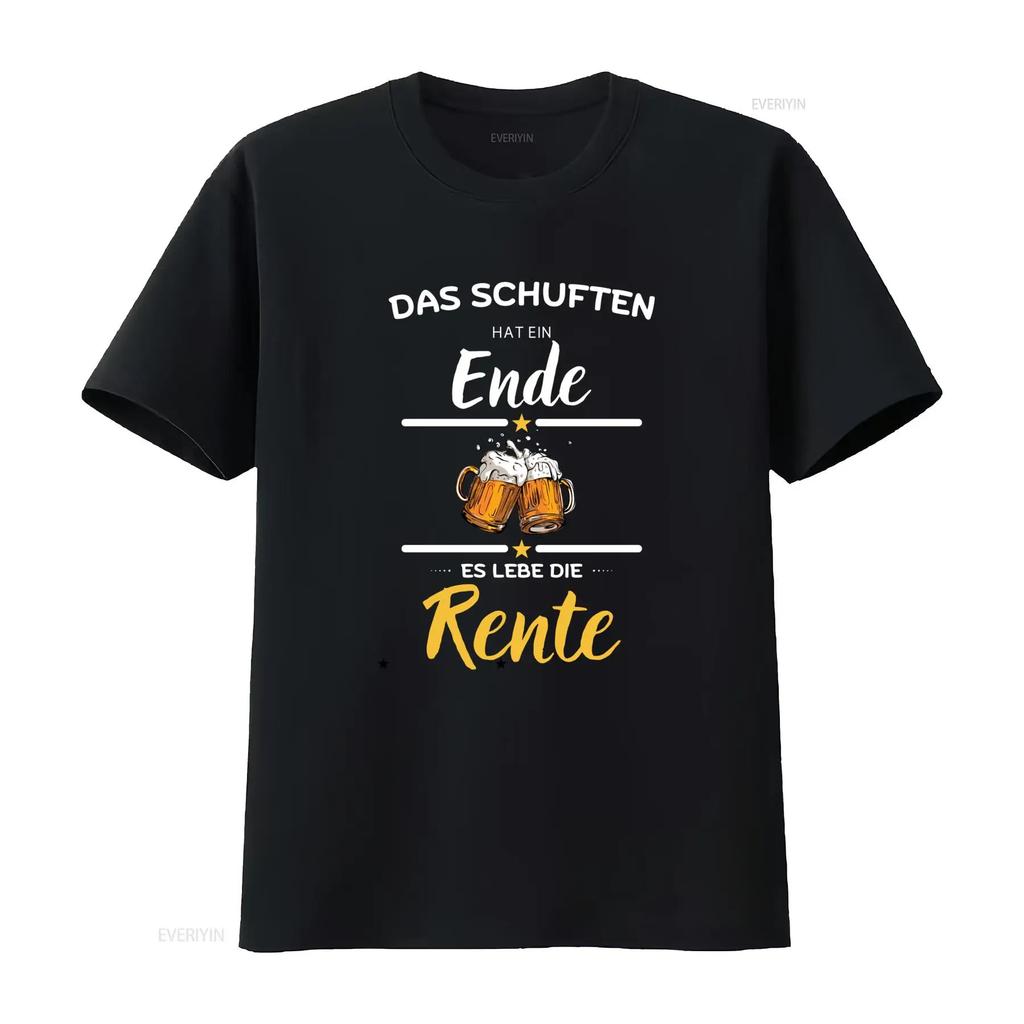 Pensioner T Shirt Retirement Beer Motif Funny For Pensioners Das Schufften Hat Ein Ende Es Lebe Die Rente vintage Washed Casual