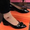 Weiche Leder-Einzelschuhe - Neuer Stil Spitz zulaufende Schuhe mit weicher Sohle, Flacher Boden, Niedrig geschnittene Schuhe