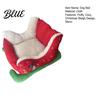 Cozy Retreat for Washable Plush Bed Red Sleigh Dog Pets Christmas Fluffy Pet Festive Xmas