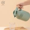 Homlly Rutto Insulated Double Walled Carafe Thermal Flask With Wood Handle (1L)