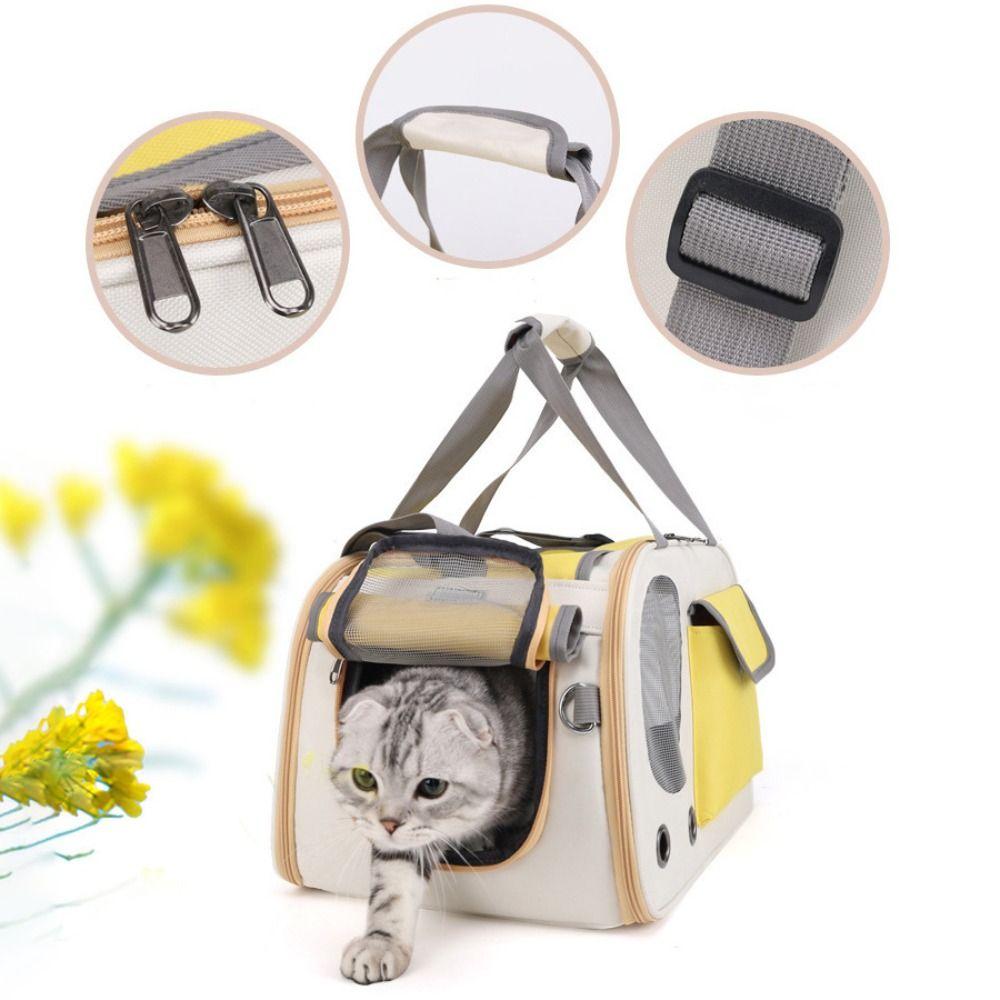 Adjustable Cat Outdoor Bag Breathable Pet Shoulder Bag Multi-Functional Pet Handbag  Shopping