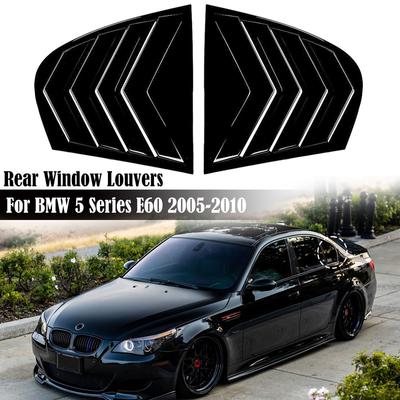 2 Stück ABS Auto Heckscheibenlamellenabdeckung für BMW 5er E60 2004-2010 Lüftungsschlitze Windschutzscheibe Heckscheibenlüftungsklappen Spoilerabdeckung