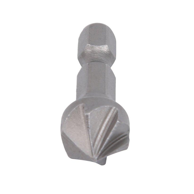 Six Blade Chamfer Tool Hex Shank Countersink Drill Woodworking Quick Guide Deburring Cutter Durable Precision
