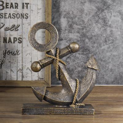 Resin Nautical Anchor Decorative Figurine Home Living Room Coffee Shop Bar Cabinet Display