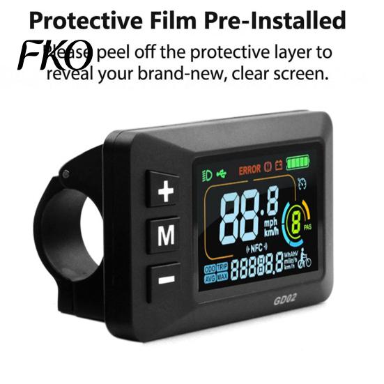 Bike Screen Replacement Ebike Display Fit for Yozma IN 10, Electric Bicycle LCD Panel Waterproof Speedometer with 5-Pin Connector, Control Meter