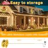Decute 500LED 164FT Christmas Tree String Lights Green Wire Dimmable with Remote Control, UL Listed Plug in Fairy Starry Lights Decorative for