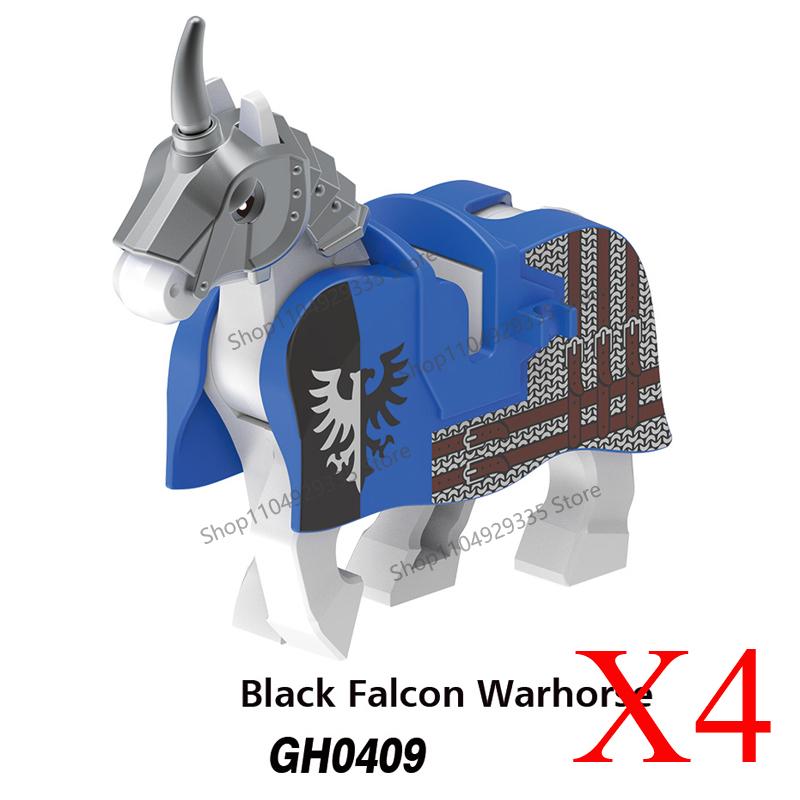 MOC Mittelalterliche Bausteine Zubehör Burgen Gotische Ritter Drache Löwe Krieger Pferd Helme Schilde Rüstungen Äxte Steine Spielzeug