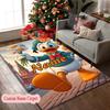 1pc Donald Duck Daisy Duck Rug, Custom Name Machine Washable Area Carpet for Home Office Outdoor Camping Use