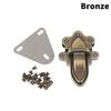 1 Set Metal Push Tongue Closure Lock Durable Anti-Rust Clasp Parts for DIY Handbag Leather Making Craft Accessory