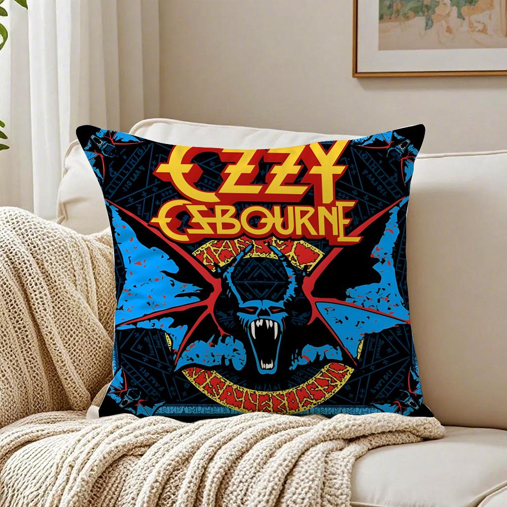 Legendary Metal Singer O-Ozzy Osbourne Cushion Cover Linen Pillowcase Soft For Sofa Bed Home Room Decor