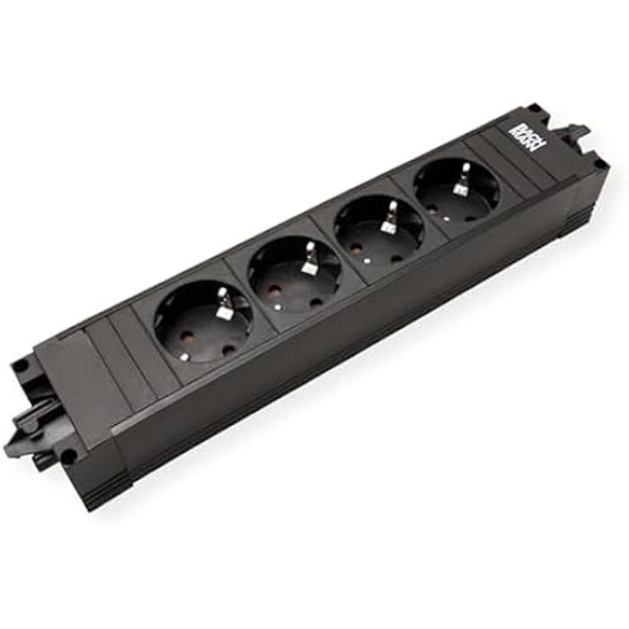 Prise multiple - BACHMANN - Step Base 4xCEE7/3 - Noir - Intérieur - 16 A