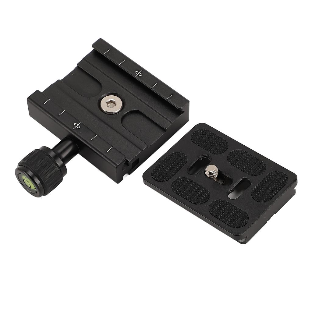 Tripod Quick Release Plate Clamp 38 Inch Thread QR Clamp and 60mm Plate with Bubble Level for