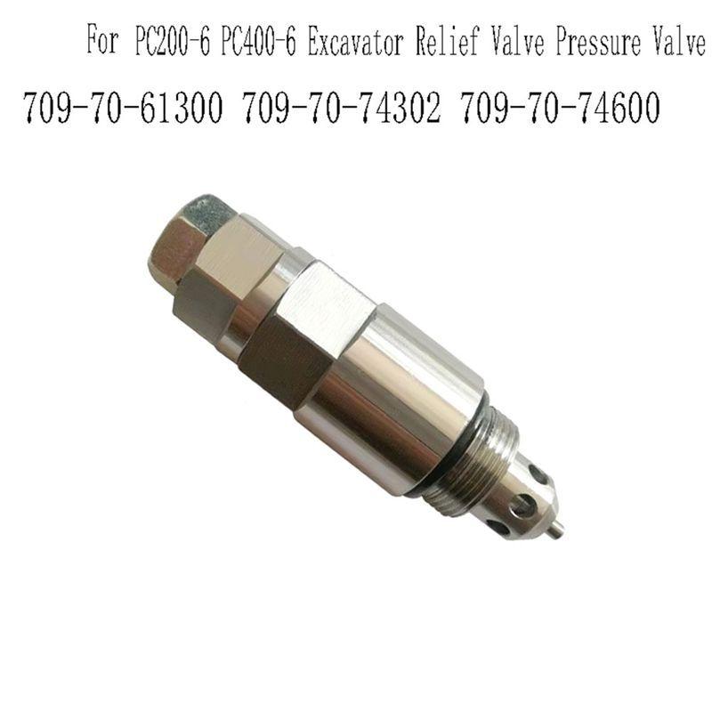 Define For Komatsu PC200-6 PC400-6 Excavator Relief Valve Pressure Valve 709-70-61300 709-70-74302 709-70-74600