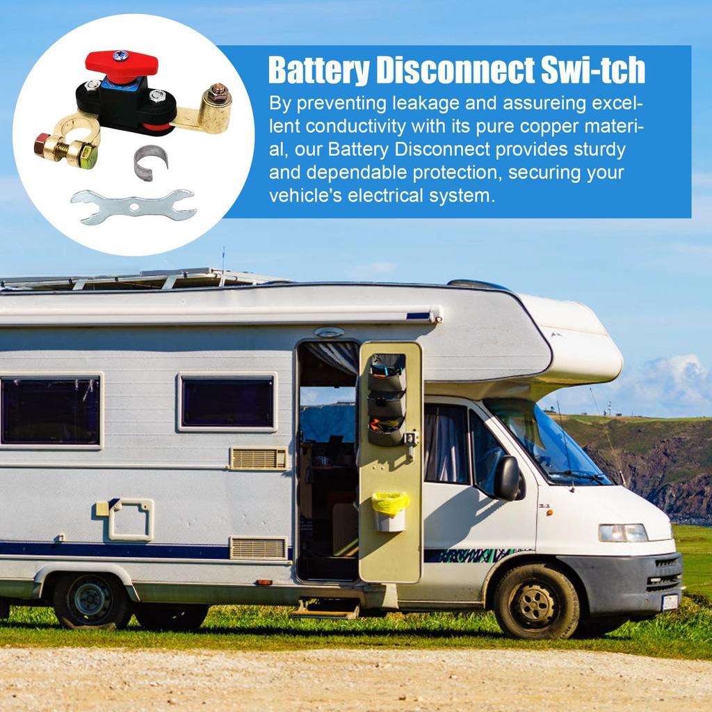 Auto Battery Disconnect 12-48V Power Blocker Auto Battery Disconnector For Marine Boat Home Electrician Engineering Inspection