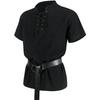 Men's Gothic Warrior Bandage Short Sleeve Medieval Shirt