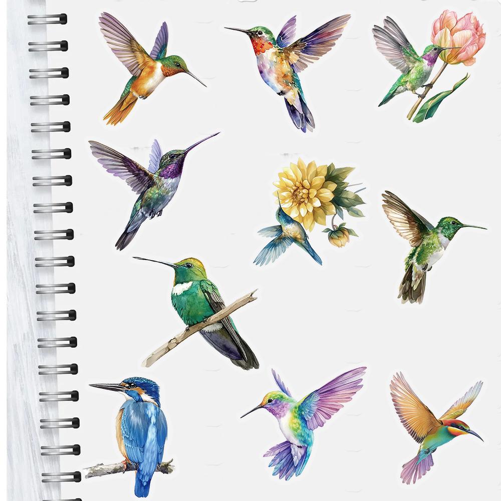 50PCS Hummingbird Stickers Creative Phone Community Skateboard DIY Fashion Dormitory Chambre Nostalgic Waterproof Sticker