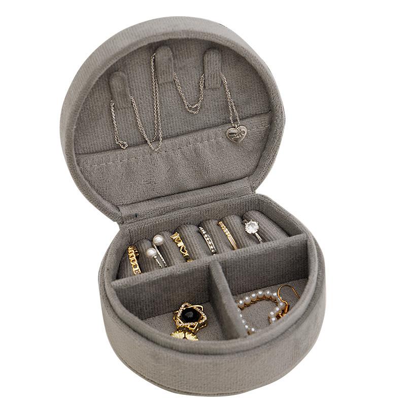 Portable Jewelry Box, Flannel, Mini Portable Cute Box, Necklace, Rings, Earrings, Earrings, Studs, Jewelry, Jewelry Storage Box