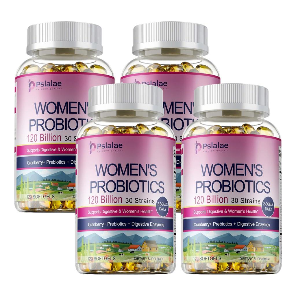 Capsule probiotiche contenenti mirtillo rosso e una miscela prebiotica supportano la salute generale e sono adatte sia per uomini che per donne.