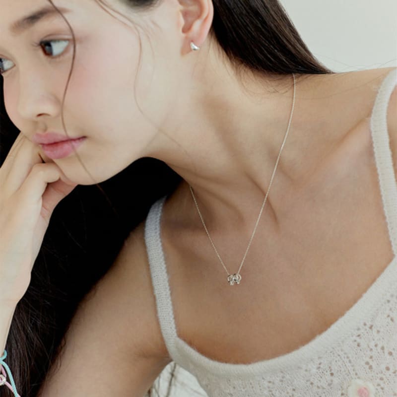 Murmur [925silver]Adorable Combi Ribbon Necklace